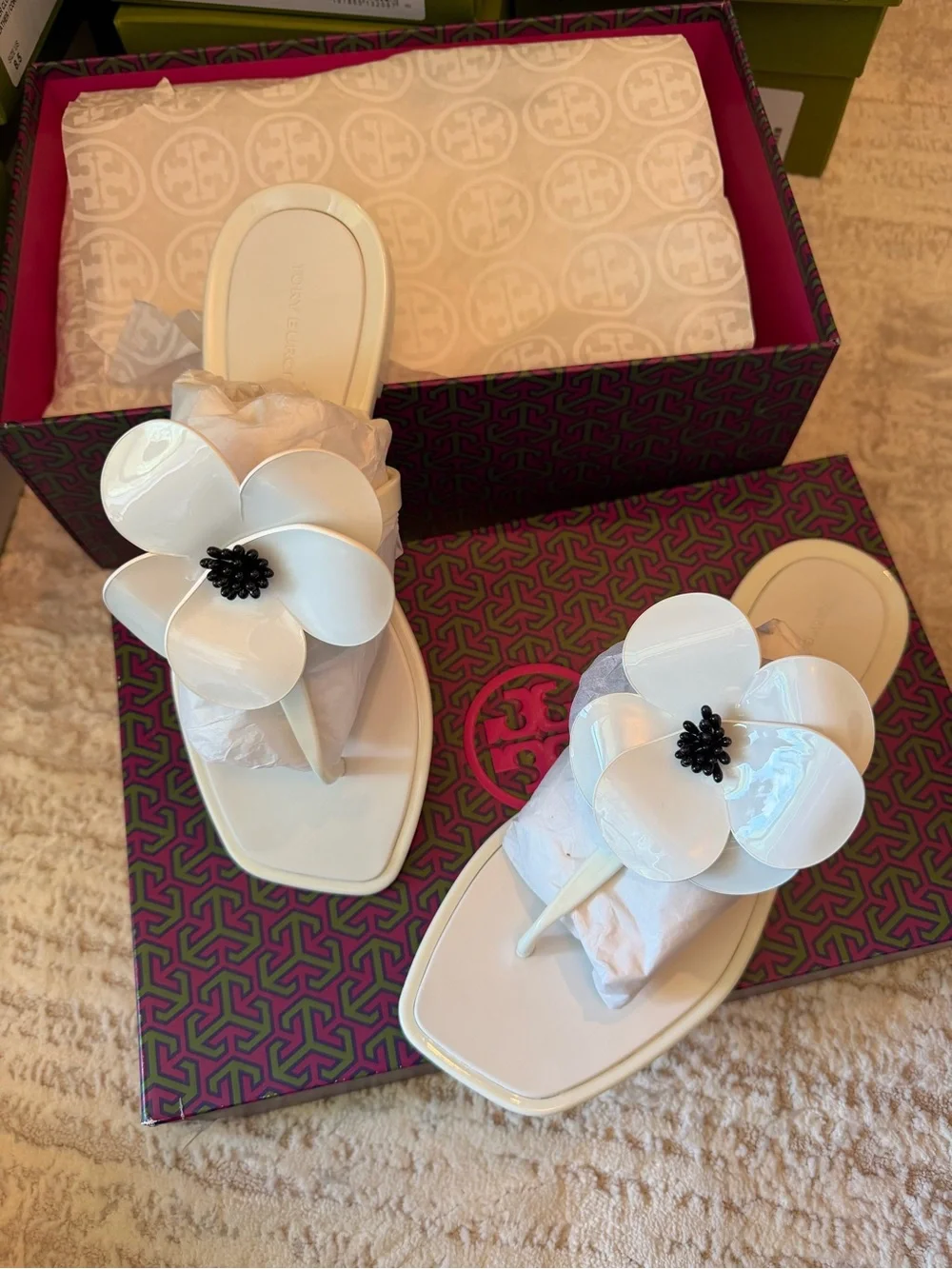 Tory Burch Flower Jelly Sandals